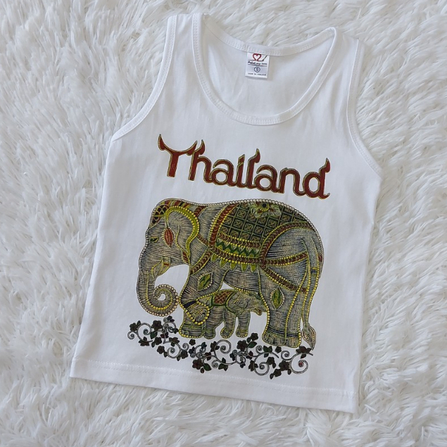 เสื้อกล้ามเด็ก-เสื้อยืดเด็ก-เสื้้อแขนกุดผ้าคอตตอน100-ใส่ได้ทั้งชายและหญิง