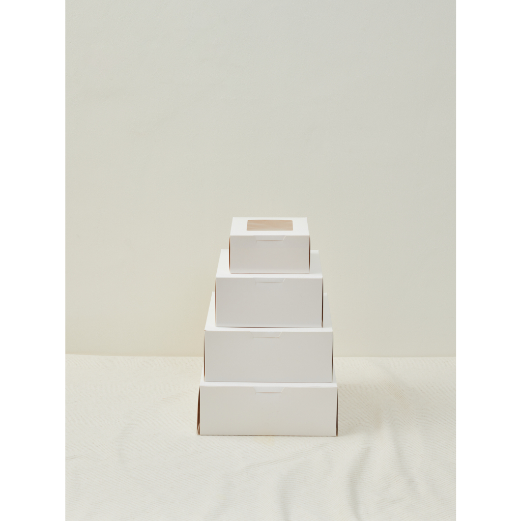 กล่องเค้ก-2ปอนด์-แพ็ค100ใบ-สีขาว-ใบละ-11-บาท-ราคาโรงงาน-กล่องเบเกอรี่-กล่องครัวซองค์-ขนม-เค้กสูง-เค้กปอนด์-เ