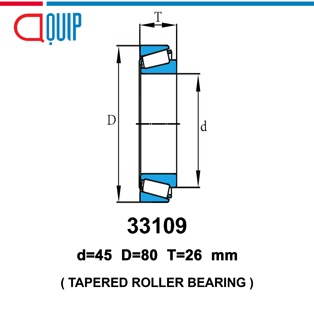 33109-ubc-ตลับลูกปืนเม็ดเรียว-สำหรับงานอุตสาหกรรม-tapered-roller-bearings-สำหรับเพลา-45-มิล-จำนวน-1-ตลับ