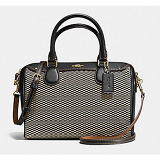 Coachแท้ มือหนึ่ง ตำหนิเบา COACH MINI BENNETT SATCHEL IN LEGACY JACQUARD (COACH F57242)