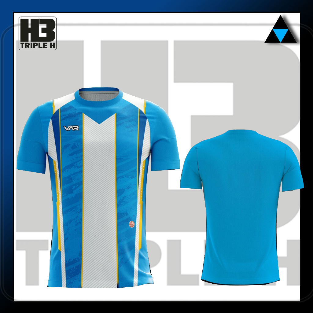 เสื้อฟุตบอล-เสื้อกีฬาพิมพ์ลายแขนสั้น-super-b-เสื้อกีฬาเอชทรี-h3-sport-รุ่น-var-a001-ของแท้-100
