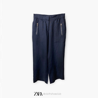 กางเกง ZARA Basic (Linen) แท้💯 (เอว 30-34”)