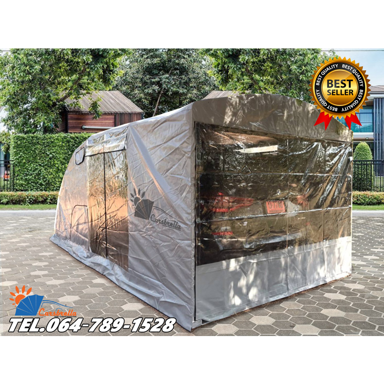 เต็นท์จอดรถสำเร็จรูป-carsbrella-รุ่น-container-สำหรับจอดรถยนต์-ปกป้องฝุ่นและสิ่งสกปรกทุกชนิด