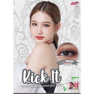 (COD) คอนแทคเลนส์ contactlens ธรรมชาติ รุ่น Kick it สายตา+ปกติ Prettydoll 0.00 ถึง-6.00 เลนส์นิ่ม ใส่สบายตา (แถมตลับ)