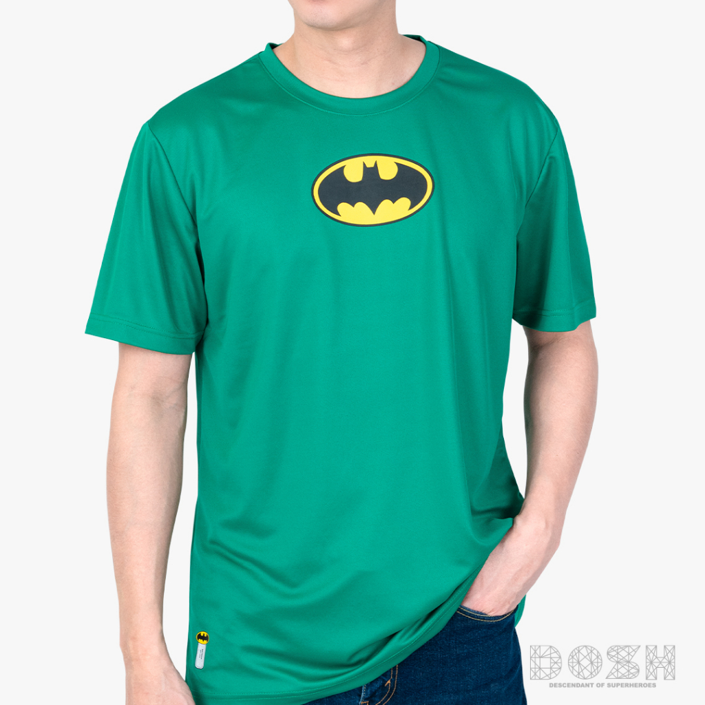 dosh-mens-t-shirts-batman-เสื้อยืดคอกลม-แขนสั้น-ผ้าโพลีเอสเตอร์-ผู้ชาย-fbmt5264-gr