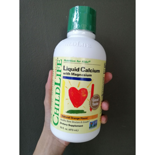 แคลเซียม ชนิดน้ำ ChildLife Essentials Liquid Calcium + Magnesium Supplement, Orange, 16 fl. oz.