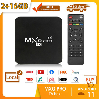 【สปอตสินค้า 】TV BOX MXQ Pro 4k Android 11 กล่องทีวี  2GB+16GB Google Play Youtube กล่อง android box กล่องแอนดรอยด์ทีวี