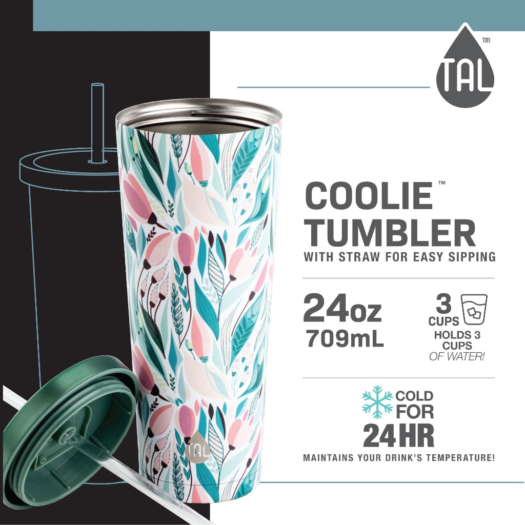 tal-stainless-steel-coolie-tumbler-24oz-green-tropical