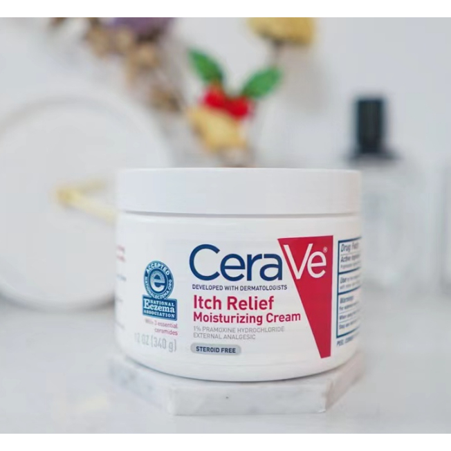 การจัดส่งของแท้-cerave-itch-relief-moisturizing-cream-สำหรับผิวหนังคัน-แห้งเป็นขุย-ของแท้จากอเมริกา