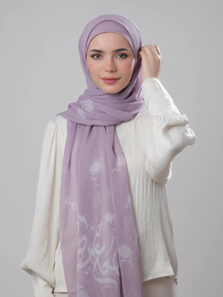 Limited Edition!! ฮิญาบ BOKITTA X SAMAH รุ่น Freestyle - CREATIVE LILAC - Instant hijab