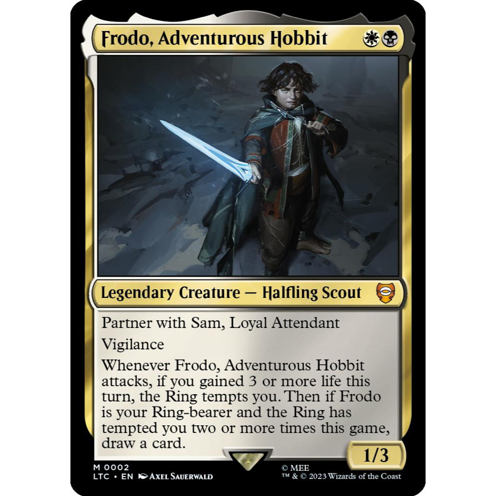 Frodo, Adventurous Hobbit การ์ด Magic The Gathering ของแท้ จากชุด The ...