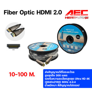 FIBER HDMI CABLE สาย เอสดีเอ็มไอ ไฟเบอร์ หัว HDTV cable 2.0 Support 4k  AOC