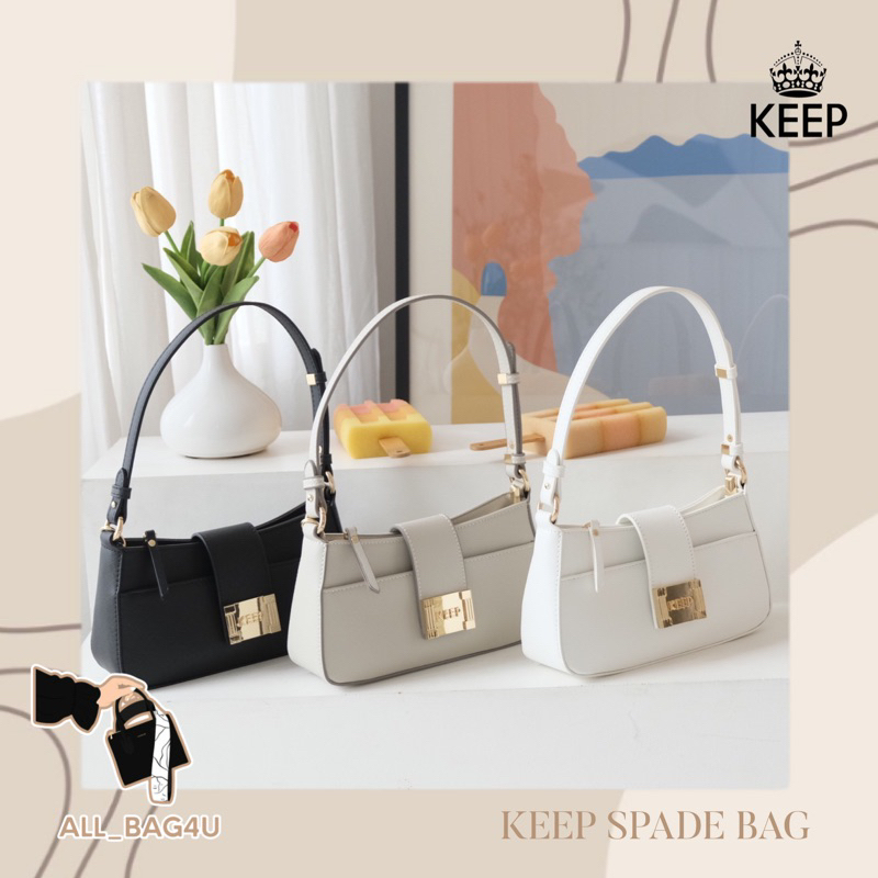 รับหิ้วของแท้จากshop-สินค้าขายดี-กระเป๋าสะพายข้าง-keep-bag-รุ่น-spade-bag