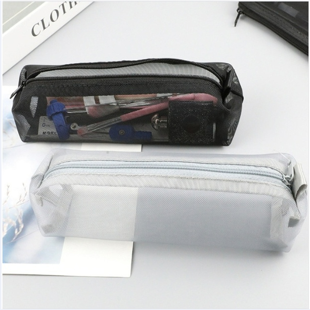 ab001-กระเป๋าใส่ดินสอ-ผ้าโปร่งใส-โรงเรียน-สำหรับสอบ-เครื่องใช้สำนักงาน