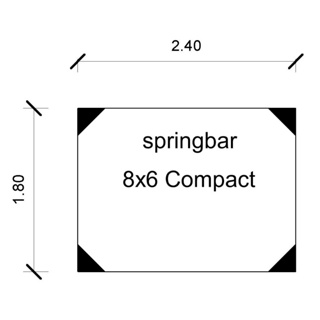 กราวชีท แผ่นรองเต็นท์ 2.4x1.8 FOR Springbar 8x6 kodiak ผ้าใบหนา