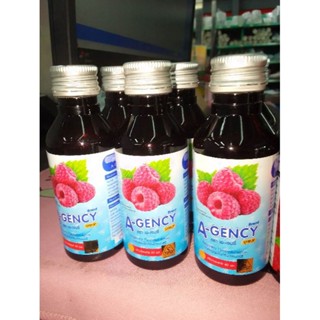 น้ำหวานเข้มข้น กลิ่นราสเบอร์รี่ ตรา เอ-เจนซี่ ขวดละ60ml. (10ขวด)