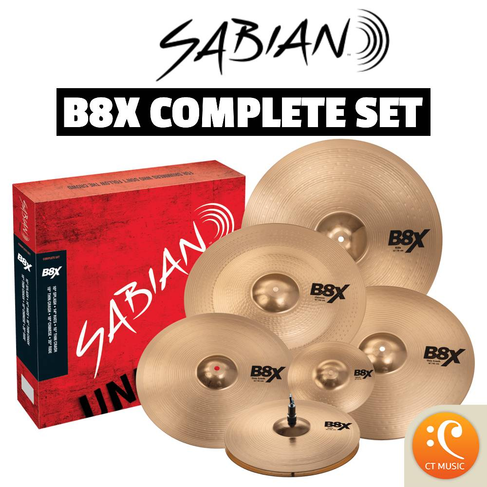 sabian-b8x-complete-set-ฉาบชุด-cymbal-set