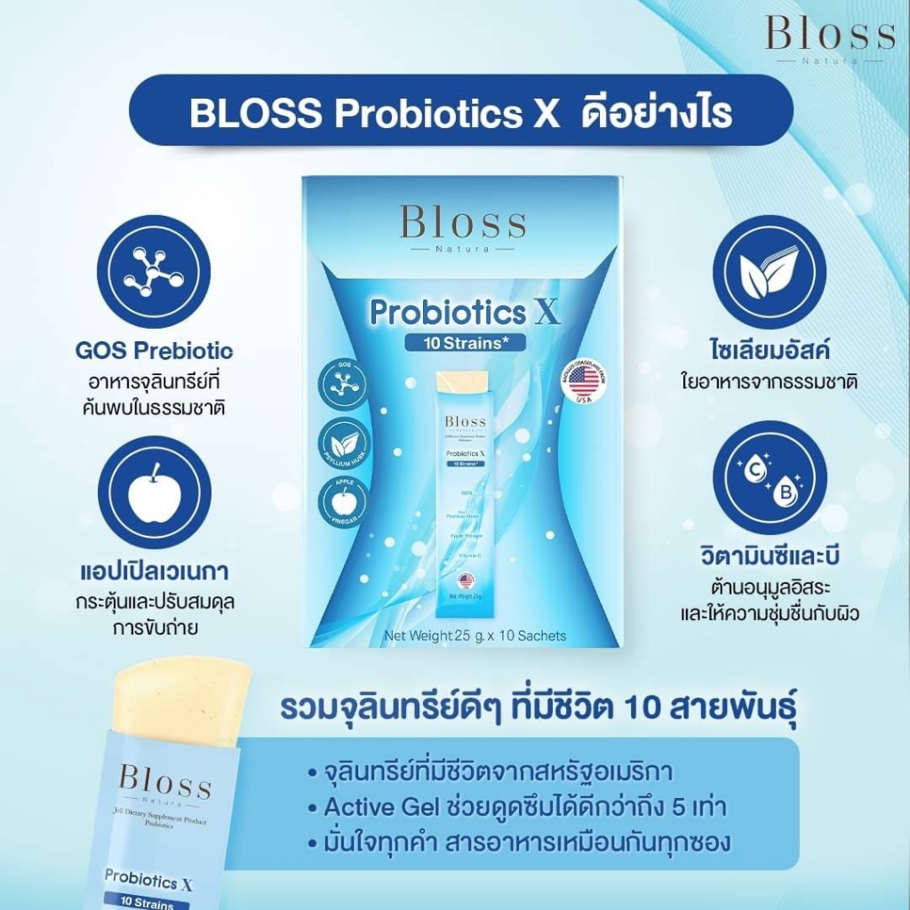 bloss-jeli-probiotics-x-ช่วยปรับสมดุลลำไส้-กระตุ้นขับถ่าย-ขับของเสีย-เสริมภูมิคุ้มกัน-เพื่อผิวสดใส-สุขภาพดีจากภายใน