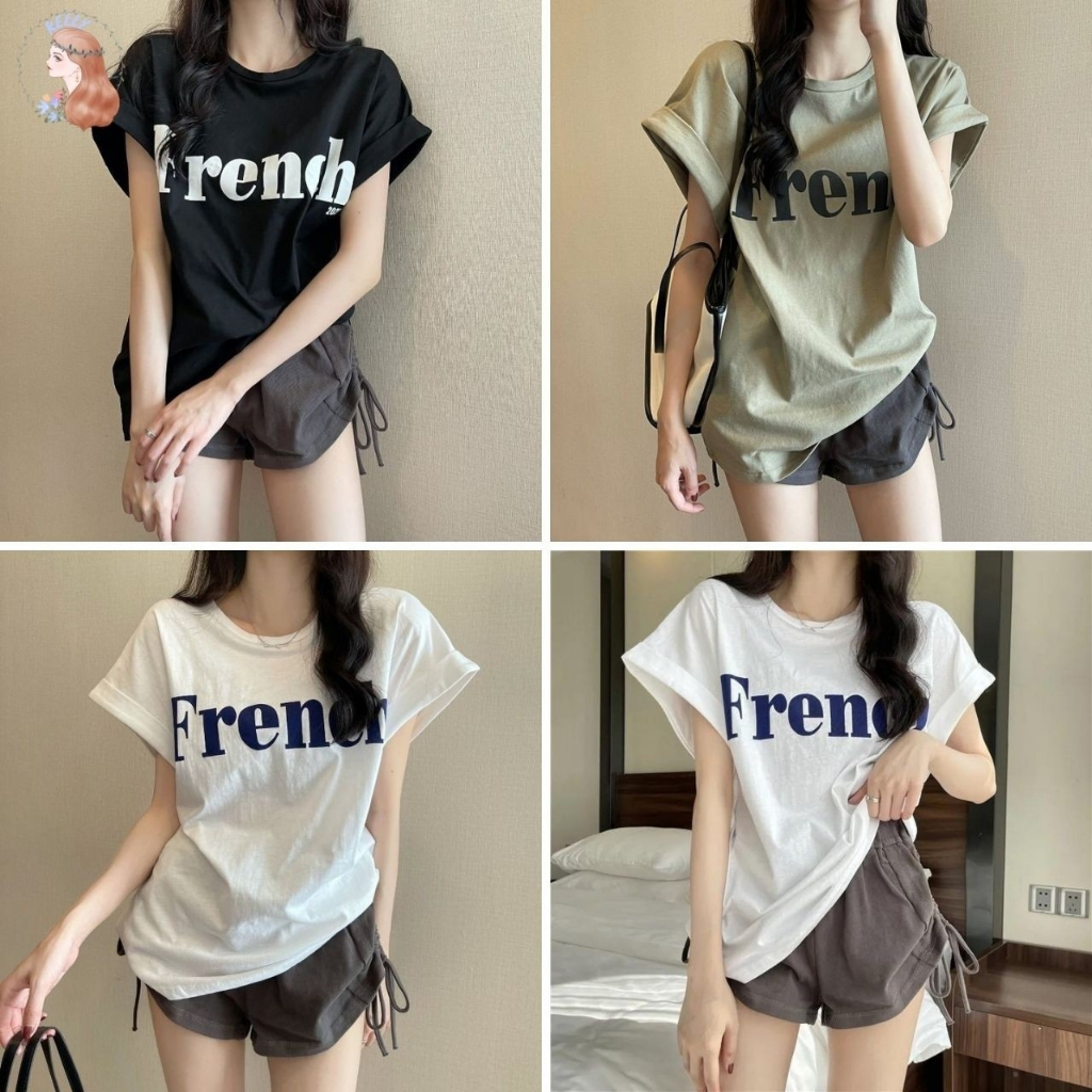 เสื้อยืดคอกลม-free-size-แขนพับ-สีพื้นสกรีนลายหนังสือ-แมทได้ทุกลุค-พร้อมส่ง-ts1049