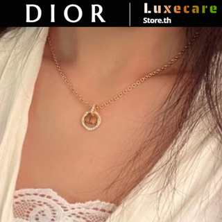 ถูกที่สุด ของแท้ 100%/ดิออร์Dior PETIT CD Necklace สร้อยคอ/แฟชั่น/สง่างาม