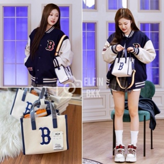 MLB Canvas Tote/Bucket Bag -NY/ B กระเป๋าสะพาย กระเป๋าถือ กระเป๋าผ้าแคนวาส สีดำ สีน้ำตาล สีเทา สีขาว