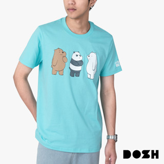 DOSH UNISEX T-SHIRTS WE BARE BEARS เสื้อยืดคอกลม แขนสั้น FBBMT5041-GR