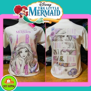 เสื้อDisney ลาย The little mermaid 🧜🏻‍♀️ สีขาว (TMX-002)