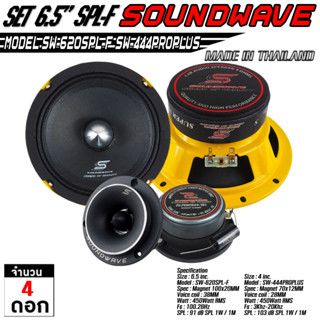 SOUNDWAVE  ดอกเสียงกลาง SW-620SPL-F &  SW-444PROPLUS ดอกลำโพงรถยนต์ , โมแรง , ประกอบไทย , ลำโพงเสียงกลางรถยนต์  เครื่องเ