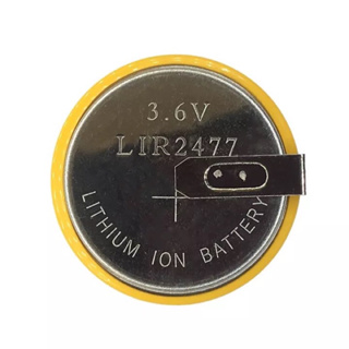 Battery cell LIR2477 3.6 v Li-Ion coin แบตเตอรี่ชาร์จ แทนที่ CR2477
