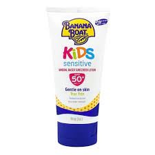 Banana Boat โลชั่นกันแดด สำหรับเด็ก Kids Sensitive Mineral Based SPF50+ PA++++ ปริมาณ 90ml