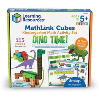 แท้ 🇺🇸💯 MathLink Cubes Kindergarten Math Activity Set: Dino Time! ชุด ลูกบาศก์คณิตศาสตร์อนุบาล: สนุกกับไดโน!