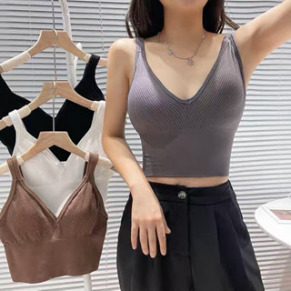พร้อมส่ง🔥บราแฟชั่นไร้โครง ผ้านิ่มมีฟองน้ำเย็บติดผ้านิ่มสวมใส่สบาย💕
