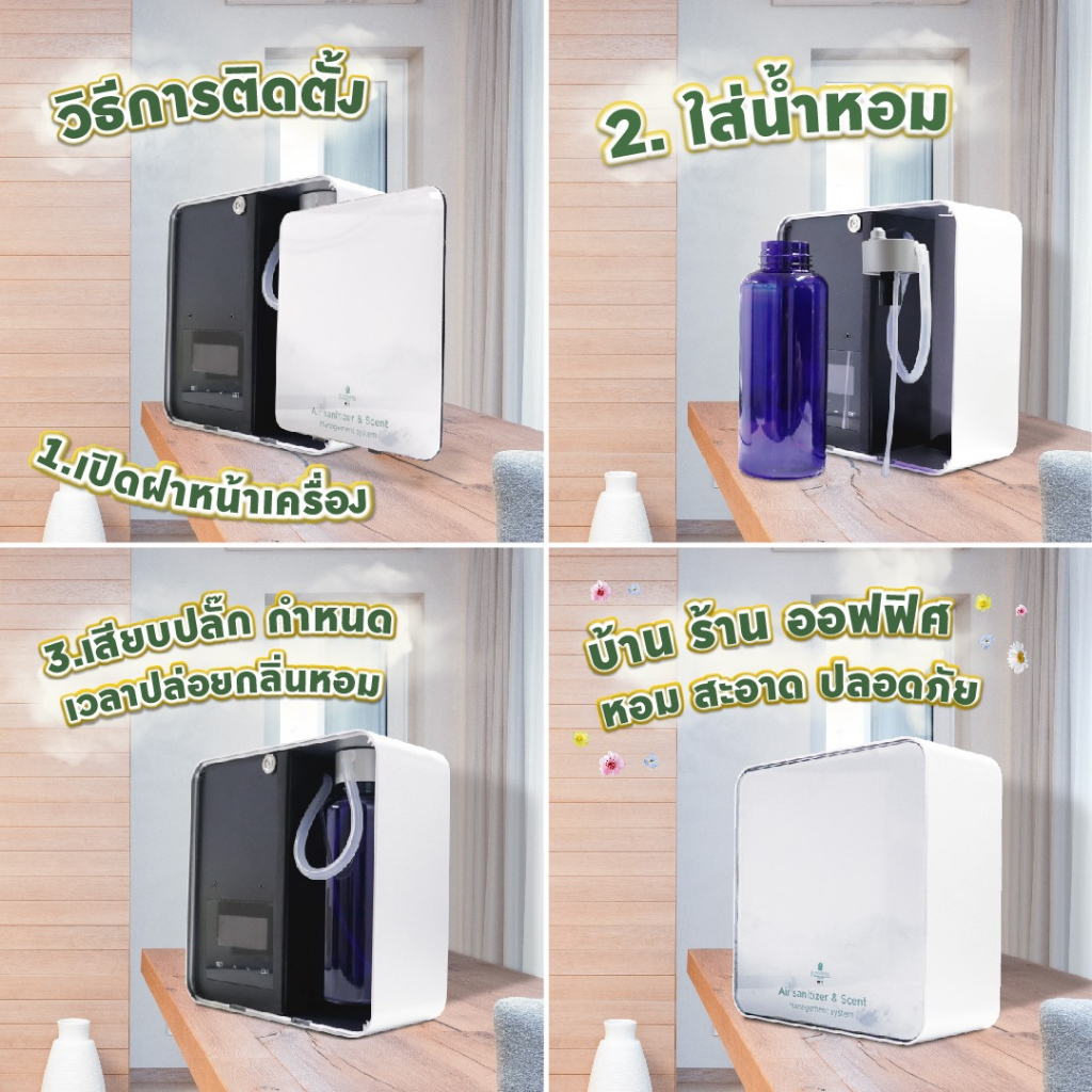 เครื่องพ่นอโรม่า-พร้อม-น้ำหอมปรับอากาศในห้อง-โรงแรมขนาด500ml-หรือซื้อคู่กับสเปรย์ปรับอากาศ-ฉีด-หมอน-ที่นอน-ช่วยนอนหลับ