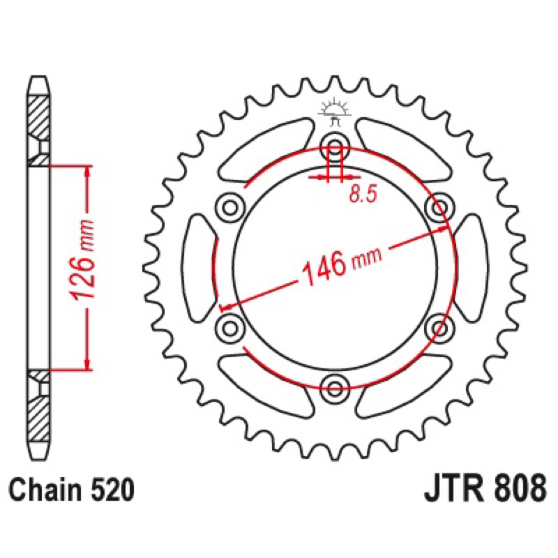 สเตอร์หลัง-ts200-rs175-rm125-rm250-rm450-dr250