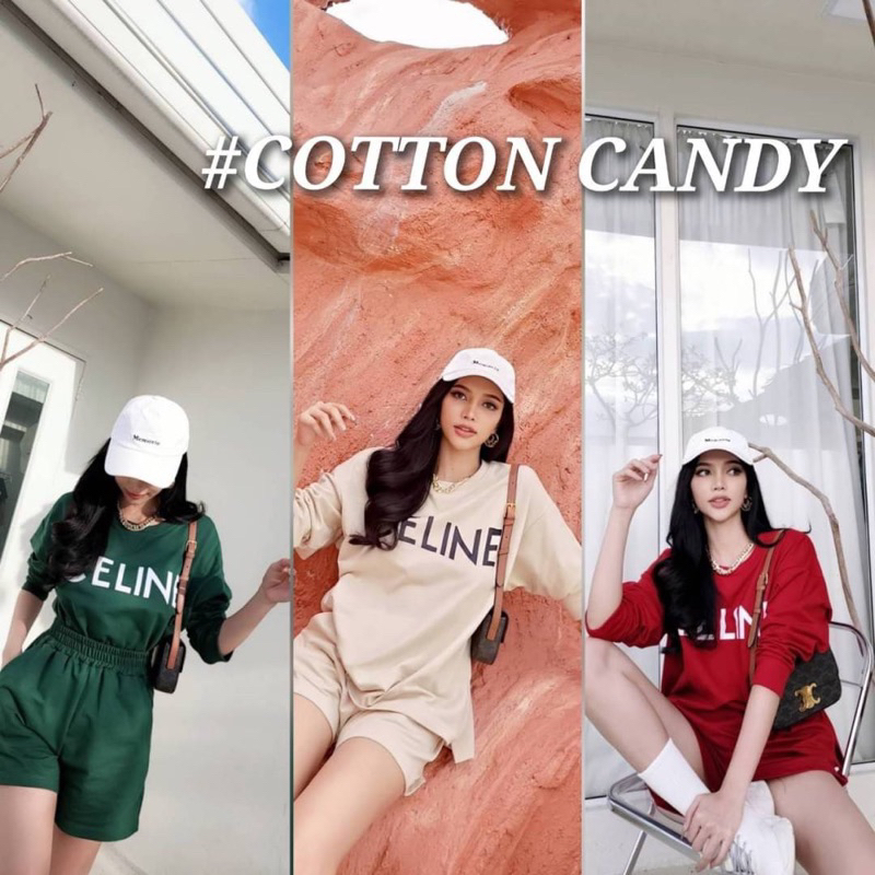 cotton-candy-เซ็ตเสื้อแขนยาว-ขาสั้น-เเนวสปอร์ต-cl
