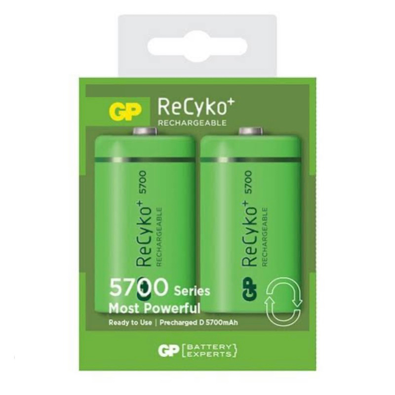 gp-recyko-ถ่านชาร์จขนาดd-5700mah-1-2v-ของแท้-แพคบรรจุ2ก้อน