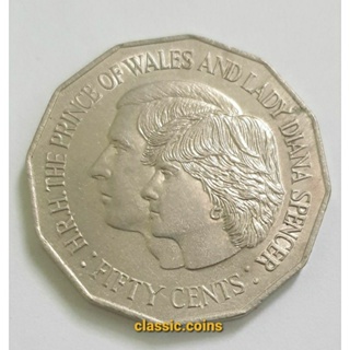 Australia 50 cents, 1981
Wedding of Prince Charles and Lady Diana