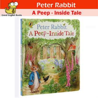 (ใช้โค้ดรับcoinคืน10%ได้) พร้อมส่ง บอร์ดบุ๊คสำหรับเด็กเล็ก Usborne Peter Rabbit A Peep-Inside Tale หนังสือบอร์ดบุ๊คสำหรับเด็ก หนังสือภาษาอังกฤษ by GreatEnglishBooks