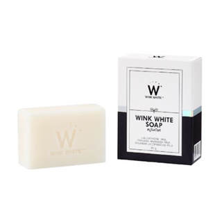 🔥Sale🔥 สบู่​วิ้งไวท์ (ก้อนขาว)80 กรัม Wink White W SOAP