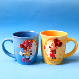 แก้วเซรามิค  Mickey &amp; Minnie Mouse แก้วคู่ มิกกี้ มินนี่ งานสะสมของแท้จากญี่ปุ่น  มือ 2 งานคาร์แรคเตอร์สไตล์ญี่ปุ่น 🎏🎌
