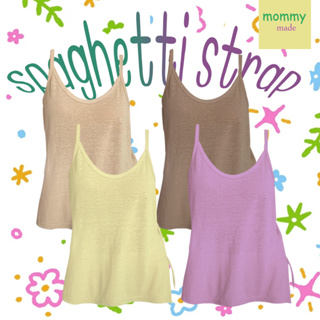 Spaghetti strap  4 สี V-Top  Slaf Cotton