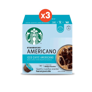 โปรโมชั่น : ส่งฟรี STARBUCKS BY NESCAFE DOLCE GUSTO เนสกาแฟ โดลเช่ กุสโต้ แคปซูลกาแฟ STARBUCKS ICED CAFFE AMERICANO แคปซูลสตาร์บัค 12แคปซูลกล่อง 3กล่อง