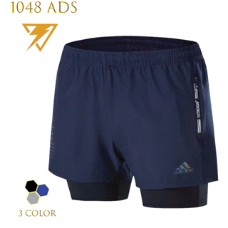 กางเกงกีฬาแบบมีซับ กางเกงออกกำลังกาย เนื้อผ้าร่มยืด สวมใส่สบาย รุ่น 1048 ADS