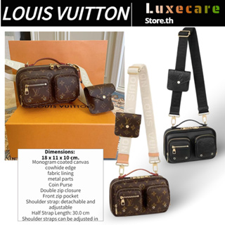 หลุยส์ วิตตอง👜Louis Vuitton UTILITY CROSSBODY ผู้ชายและผู้หญิง/สไตล์เดียวกัน/กระเป๋าสะพายไหล่/กระเป๋า LV