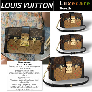 ถูกที่สุด ของแท้ 100%/หลุยส์ วิตตองLouis Vuitton TRUNK CLUTCH Women/Shoulder Bag กระเป๋าโซ่/กระเป๋าครัช