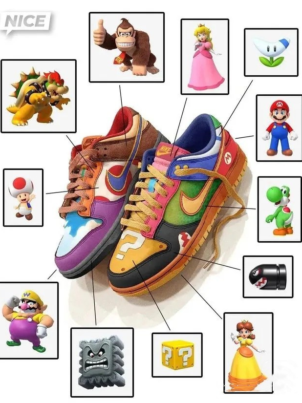 new-nike-dunk-low-what-the-mario-ของแท้