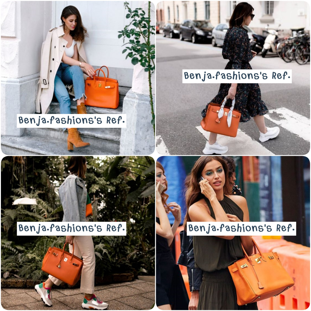 กระเป๋าถือ-h-m-เบอกิ้น-35-ซม-สีส้ม-มือ-2-งานประมูลคัดหัวตู้ญี่ปุ่น