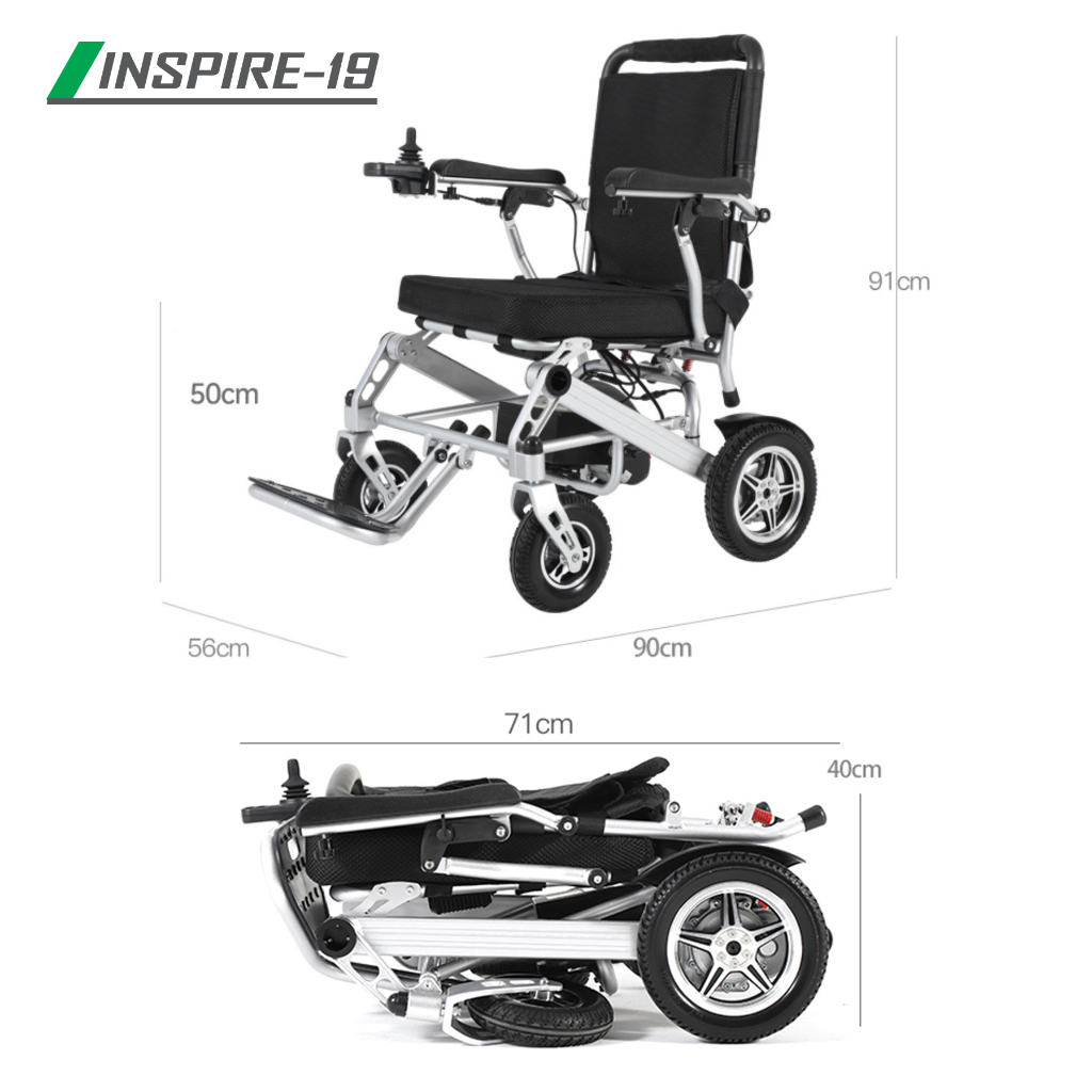 Synergy รุ่น อินสปาย 19 วีลแชร์ไฟฟ้าพับได้ น้ำหนักเบา 19.6 กก. พกพาสะดวก ขึ้นเครื่องบินได้