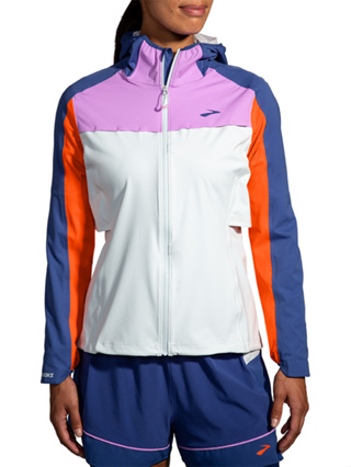 Brooks High Point Waterproof Jacket เสื้อแจ็คเก็ตเทรล ผู้หญิง กันน้ำ สีชมพูกรม