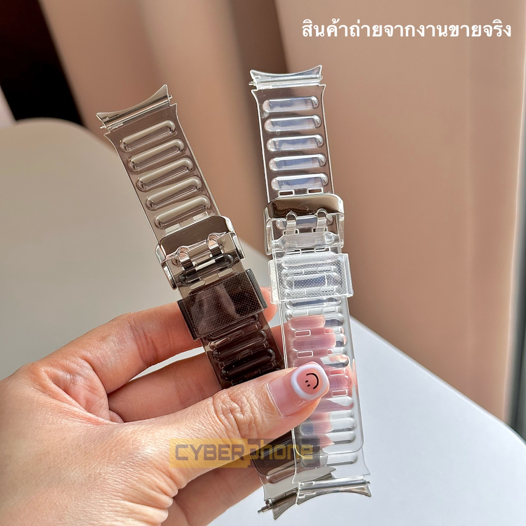 สายนาฬิกา-สีใส-galaxy-watch-6-5-4-5pro-40mm-42mm-44mm-46mm-ขนาด-20-มม-สายเสริม-pro-samsung-สายเปลี่ยน-20-mm-20mm-ใส